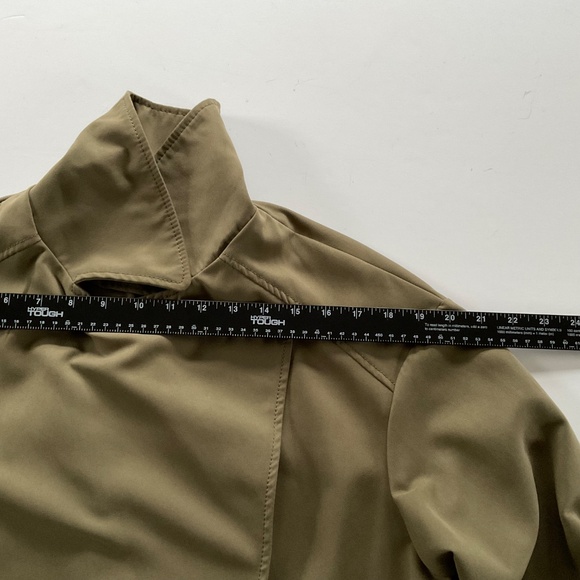 Stradivarius Womens Waterfall Collar Jacket Sz S Olive Green Lightweight Utility - Picture 8 of 11